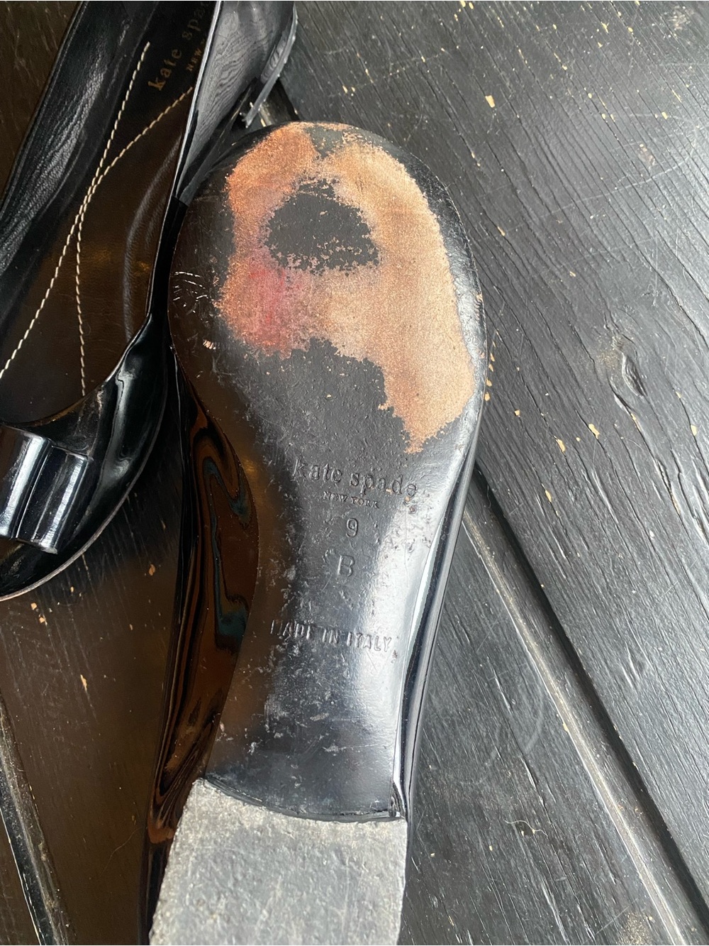 kate spade Black Patent Leather Bow Flats - Picture 5 of 8